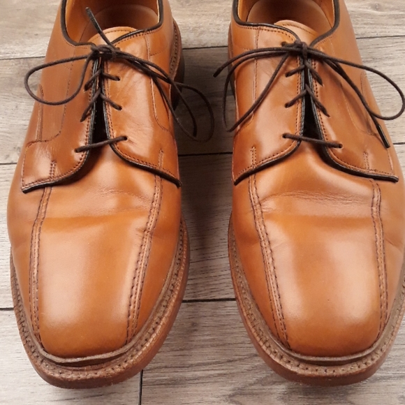 ALLEN‎ EDMONDS Hillcrest Tan Brown Oxford Lace Up Sz 10.5 D Mens Dress Shoes - Picture 3 of 9